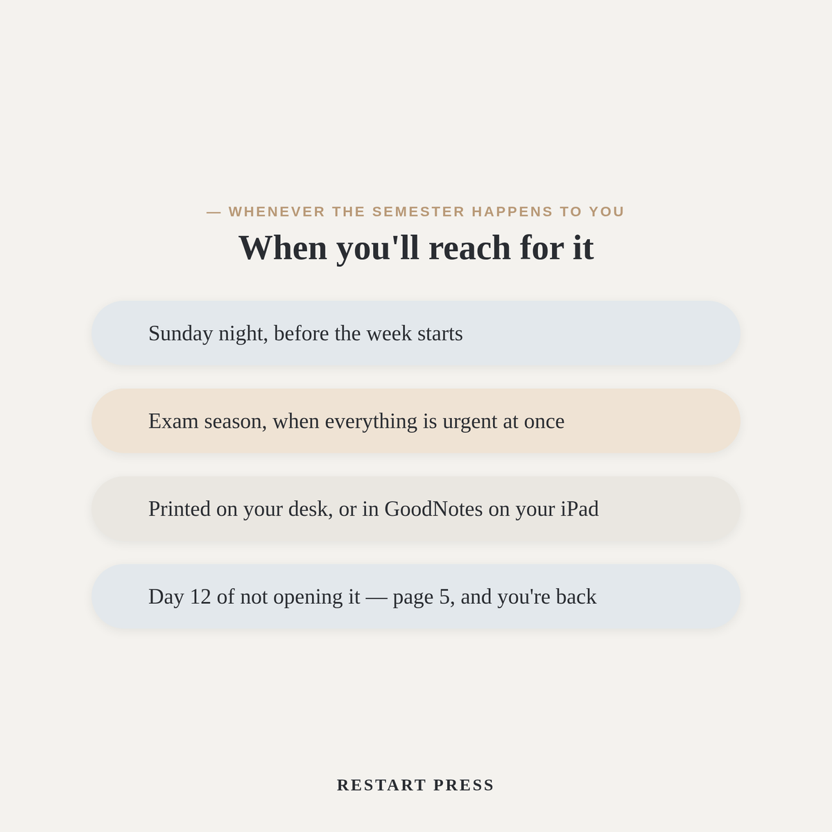 The Un-Abandonable Planner — ADHD Student Success System (Undated PDF + AI Focus Coach Prompts)